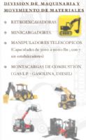 RENTA DE MAQUINARIA Y RENTA DE EQUIPO DE MOVIMIENTO DE MATERIALES